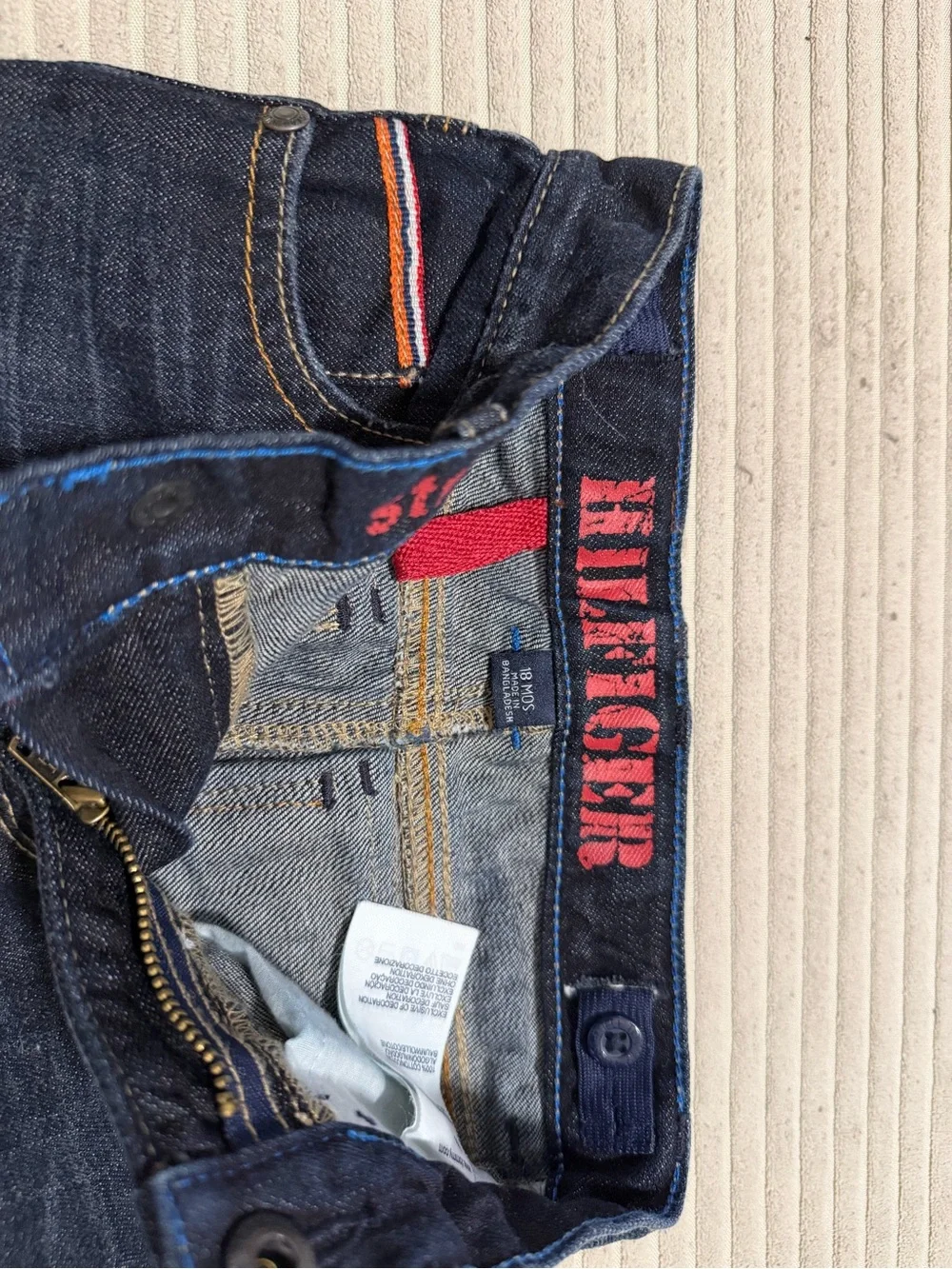 Tommy Hilfiger Dark Indigo Kids Jeans with Flag Tab